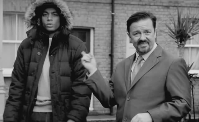 Doc Brown ja Ricky Gervais Tasa-arvon tiellä.