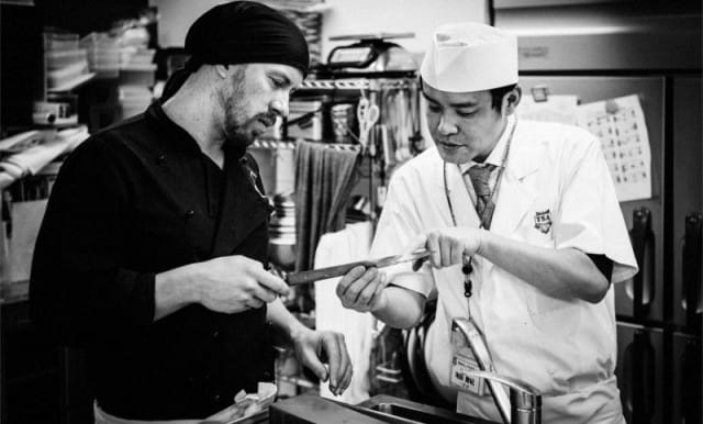 Jesper Björkell ja japanilainen chef Katsunori Ikeda / Kuva: Tuukka Ervasti