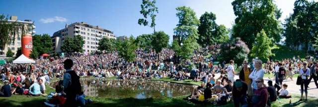 Viime vuonna Bassline Festival jalkautui Sinebrychoffin puistoon.
