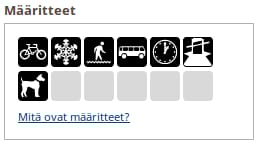 Attribuuttikuvakkeita