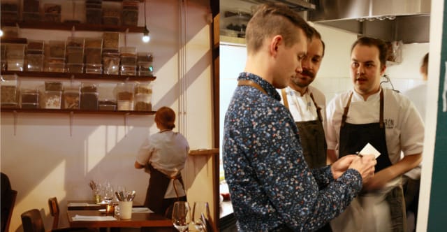 Grönin "yrttiseinä" on vaikuttava / Pekka Rantala, Lauri Kähkönen sekä Toni Kostian käyvät menua sekä viinejä läpi.