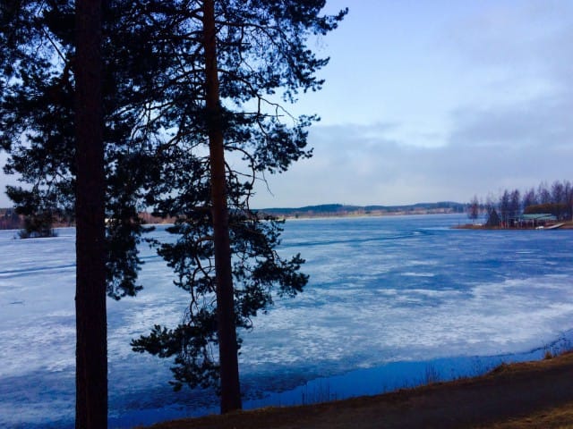 Peurunkajärvi maaliskuulla.