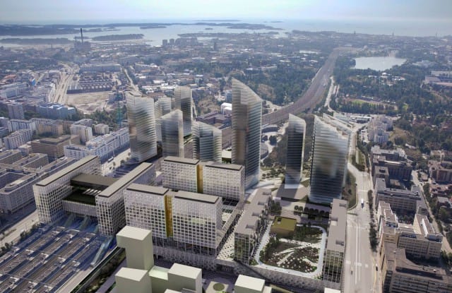 Havainnekuva tulevasta Pasilasta.