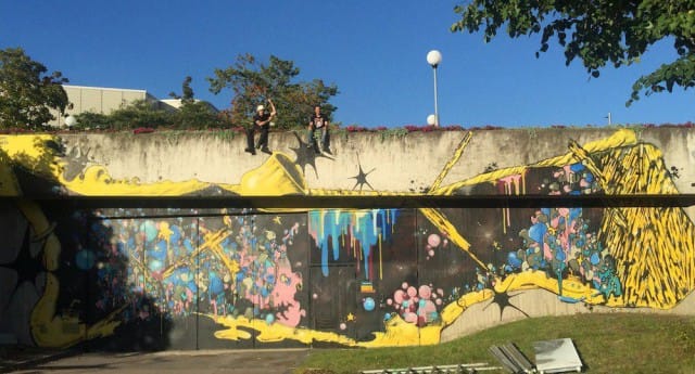 Kim Somervuori ja Teemu Mäenpää täyttivät hyvinkääläisseinän omalla, uskomattomalla tyylillään.