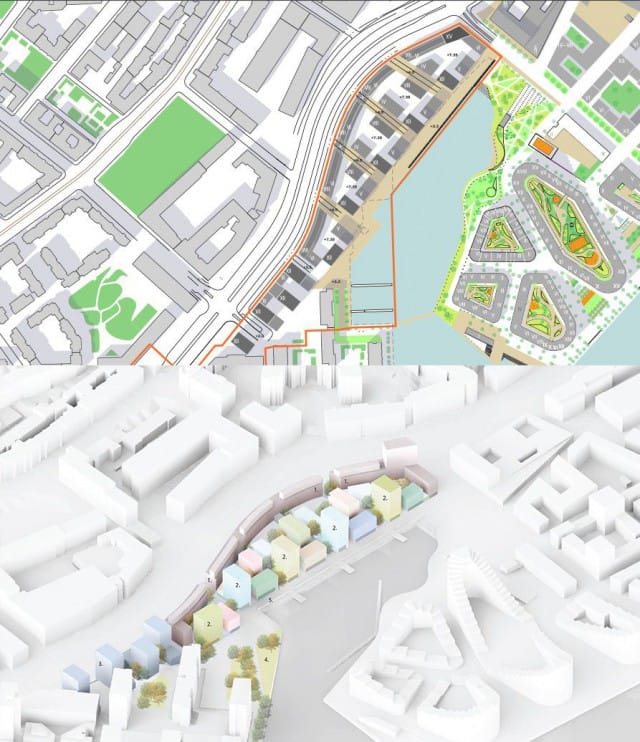 Sörnäisten rantatien suunnitelmaa.