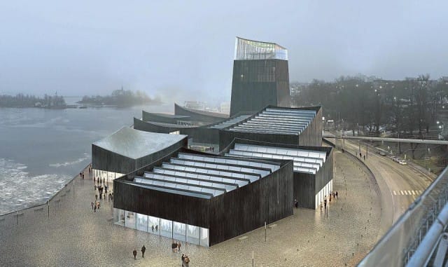 Arkkitehtuurikilpailun voittanut ehdotus "Majakka".