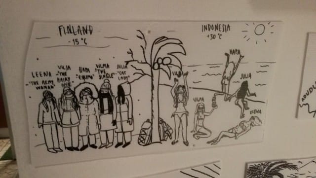 Tämä porukka oli lähdössä Balille.