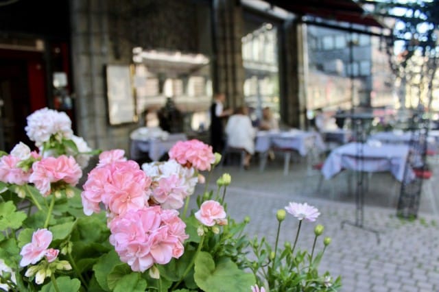 Kosmoksen terassilla on kulturelli tunnelma.