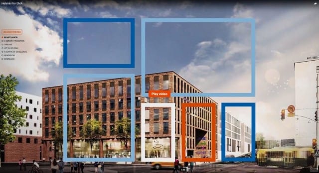 Havainnekuva Vallilan uudesta Fredrigsbergin kiinteistöstä.