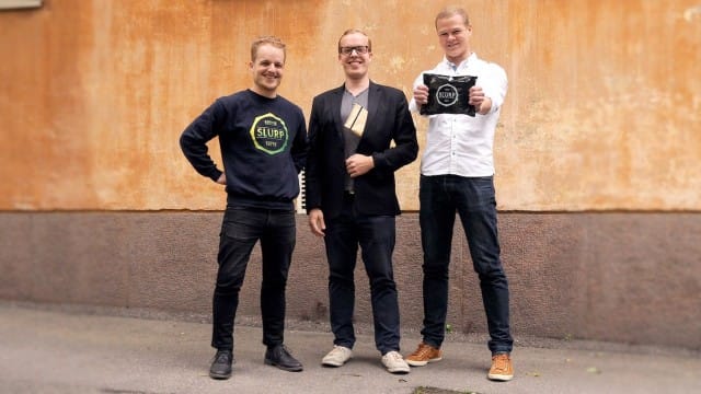 Slurpin kolme perustajaa Rafael Linnankoski (vas.), Manuel Linnankoski ja Tero Rehula.