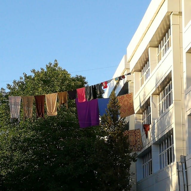 Pyykkejä kuivamassa Turkmenistanissa