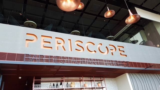 Ravintolasali, Loungebar ja terassi nivoutuvat yhteen erinomaisesti.