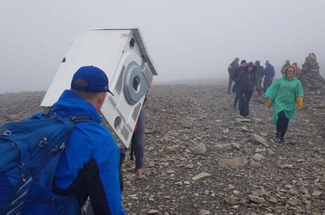 Torktumlare på ryggen - redo för berget!