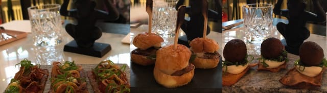 Tomaatti Niknakit, minibursat ja kuumat perunat