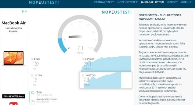 Missä vika kun netin nopeus on hidas?