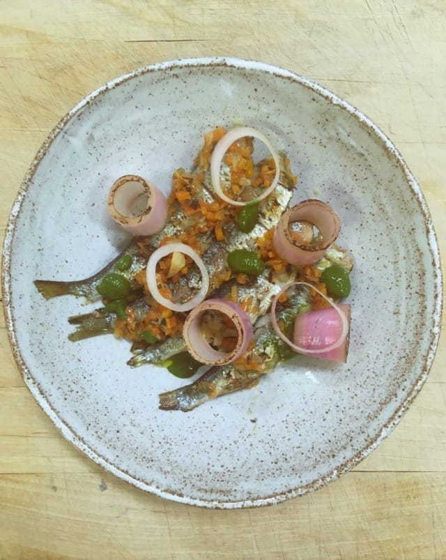 Gohanin silakka-annos on saanut inspiraationsa portugalilaisista grillatuista sardiineista.