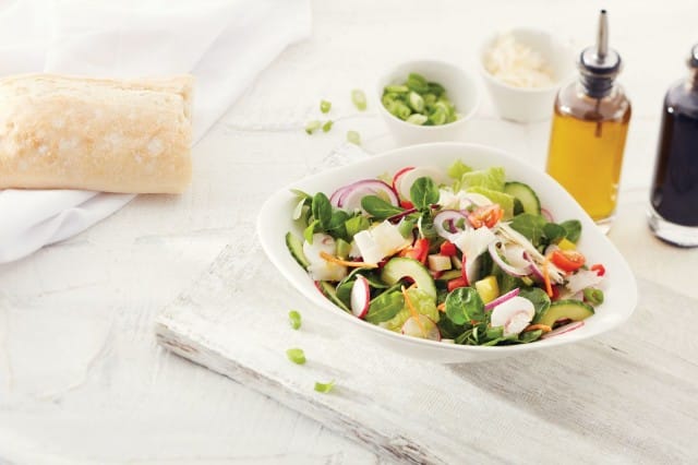 Vapianon Insalata mistan täytteeksi on saatavilla tofua.