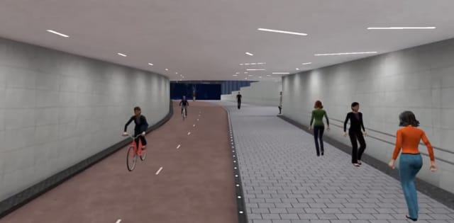 Tunneli on suora ja sujuva yhteys Mannerheimintien ali tulevalta Länsibaanalta radan itäpuolelle Kaisaniemenpuistoon.