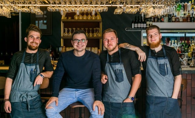 Vasemmalta oikealle Martin Jaska, Kirill Kornilov, Andres Abro sekä Gert Sarapuu.