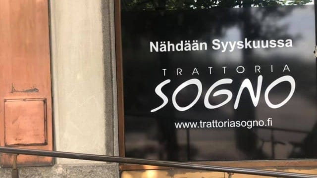Trattoria Sogno muutti Rune'sin entisiin tiloihin Runeberginkadulle.