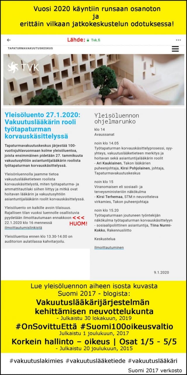 Vakuutuslääkärin rooli työtapaturman korvauskäsittelyssä