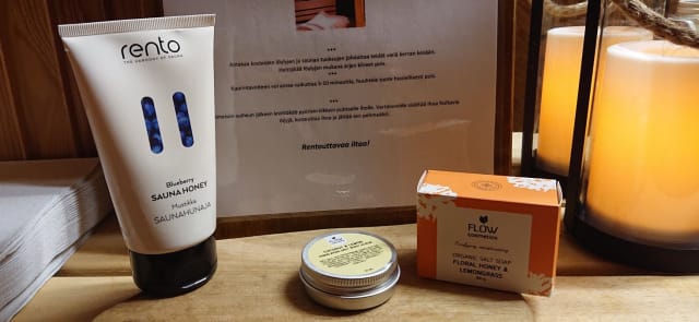 Hemmottelusetti saunaan