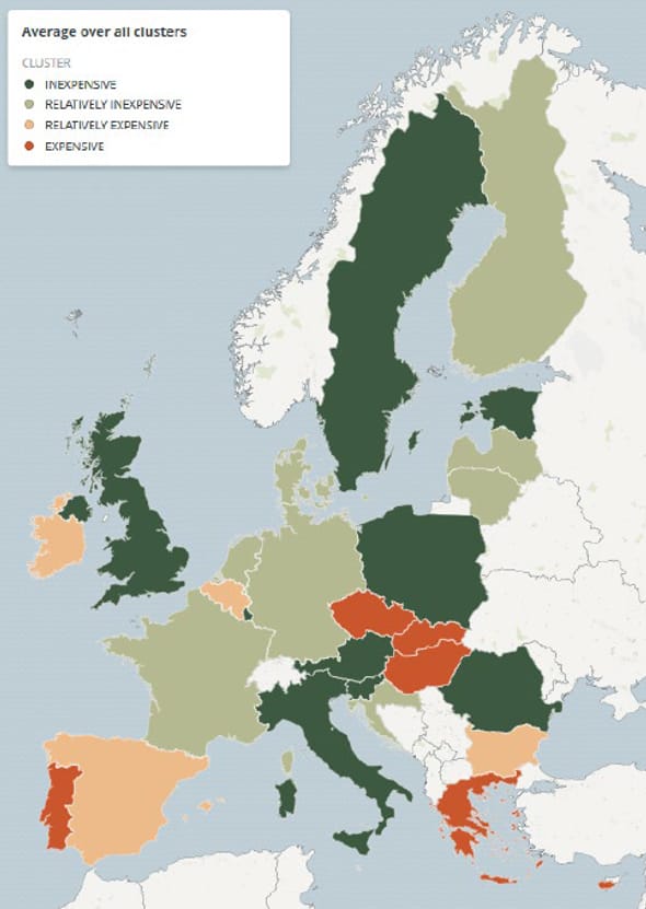 Puhelinliittymien hinnoittelu Euroopassa