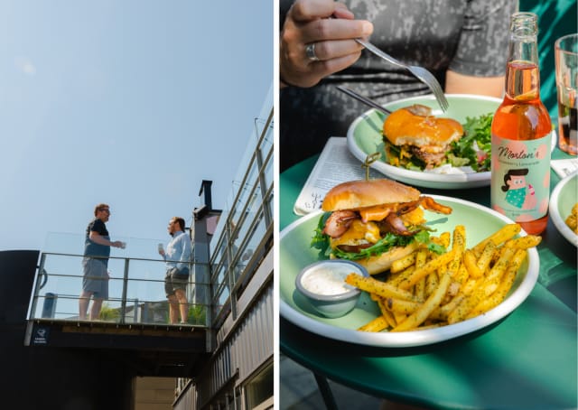 Mortonin terassille voi poiketa niin kahville, juomalle kuin kunnon aterialle.