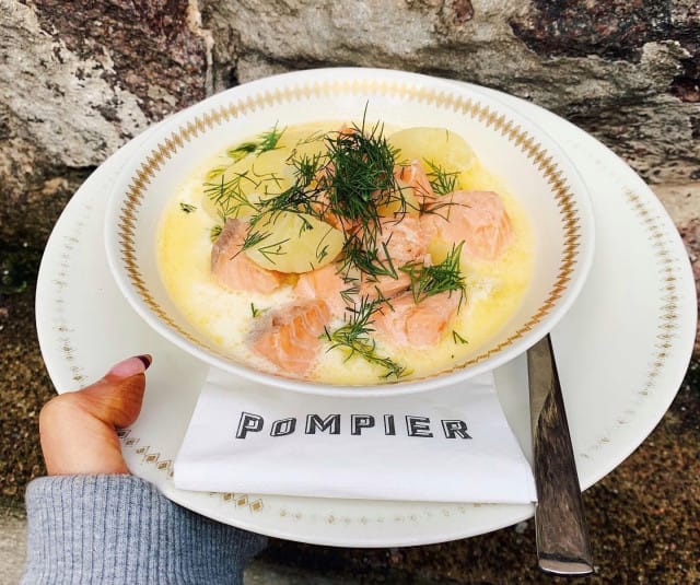 Pompier on takuuvarma valinta lounaalle.