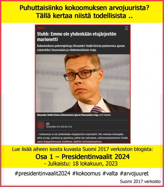 Arvojuurien päivänvaloon harjausta odotellessa.