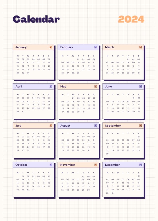 Printable 2024 Calendar
