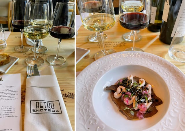 Rapeat kaprikset viimeistelevät Poronkieli Tonnato -annoksen.