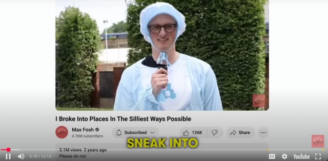 Kuvakaappaus Max Foshin videolta.