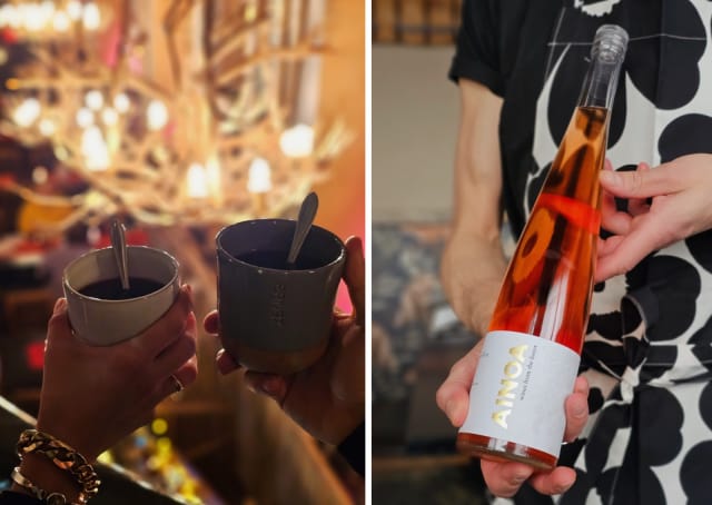 Saagan puolukkainen glögi ja kotimaiset marjaviinit jatkavat ravintolan vahvaa suomalaislinjaa.