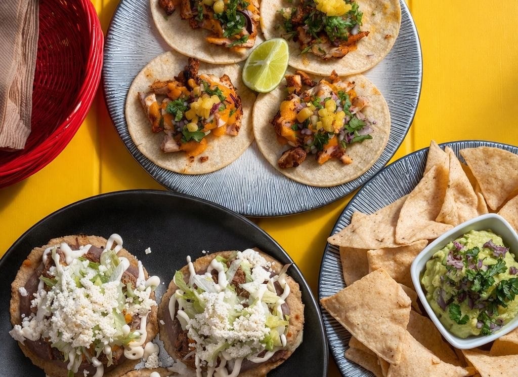 Ramona-ravintolan meksikolaisia annoksia.