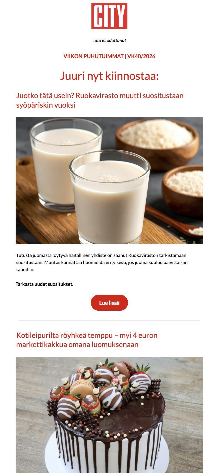 Viikon puhutuimmat -uutiskirje viikolta 40/2026.