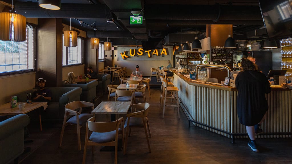 Ravintola Kustaa Vaasan ravintolasali.