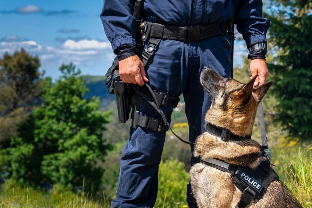 poliisikoira työssä poliisin kanssa – rikosten paljastaminen hajuaistin avulla