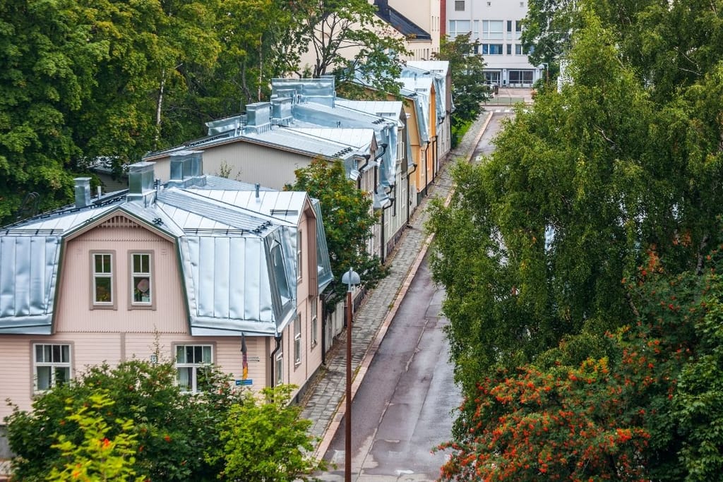 Vallila kuvattuna ilmasta