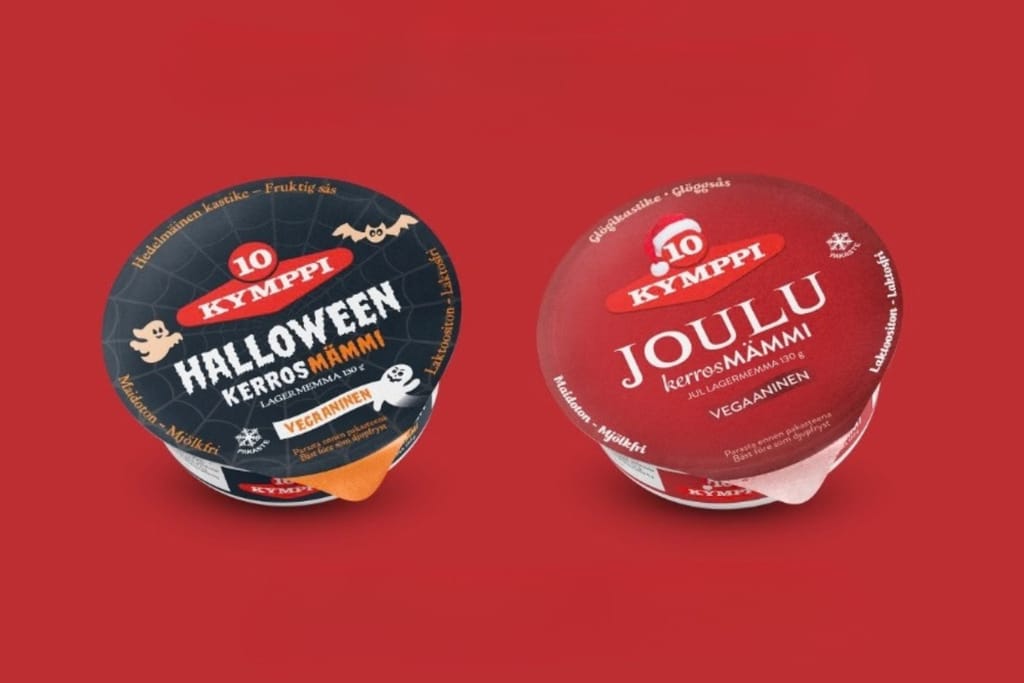 Kymmpi-Maukkaan joulu-ja Halloweenmämmipurkit.