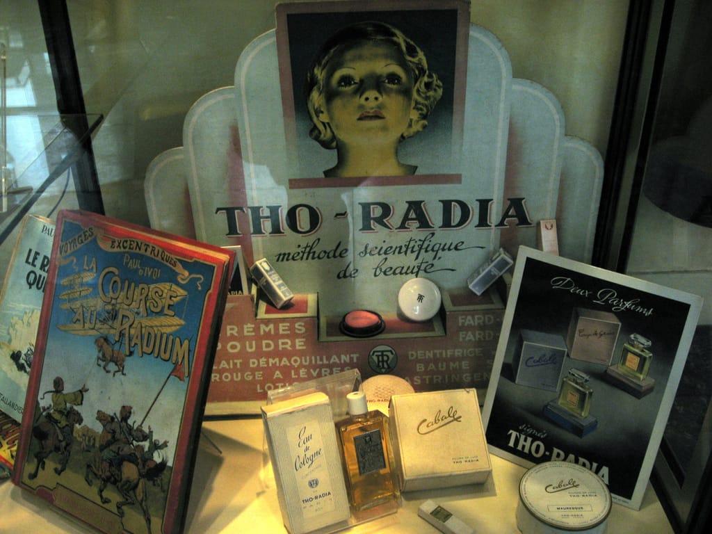 Tho-Radia kosmetiikka radium mainos vintage radioaktiivinen kauneustrendi