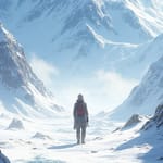 Retkeilijä seisoo yksin vuoristossa selin kameraan – alppiero-trendi leviää sosiaalisessa mediassa