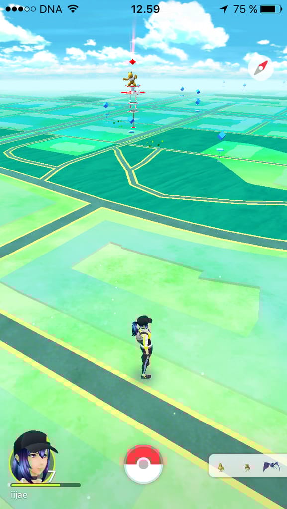 Pasilassa näyttäisi olevan punaisen joukkueen omistama Pokémon-sali.