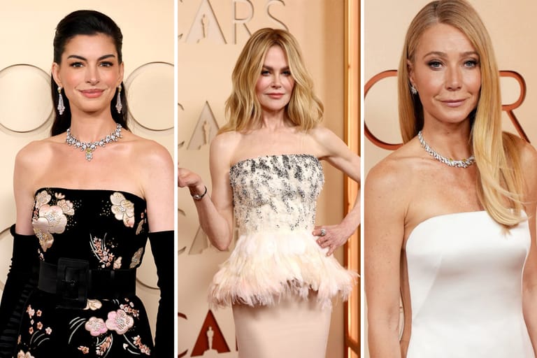 Anna Hathway, Nicole Kidman ja Gynethew Patrow Oscar Gaalassa.