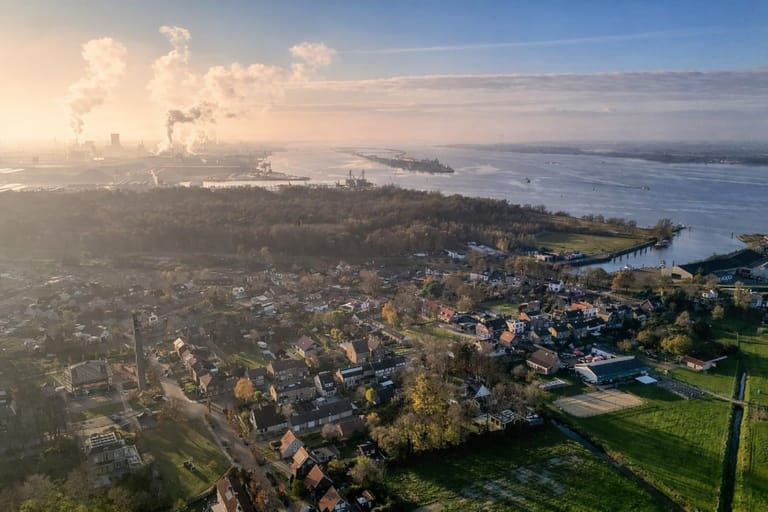 hollanti kylä moerdijk vihrea siirtyma energia infrastruktuuri purku uhka