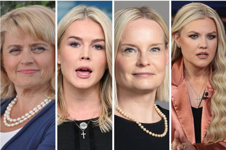 Suomalaisia ja yhdysvaltalaisia naisvaikuttajia viileässä blondissa hiusvärissä – “MAGA-blondi” -trendin estetiikka puhuttaa myös Suomessa