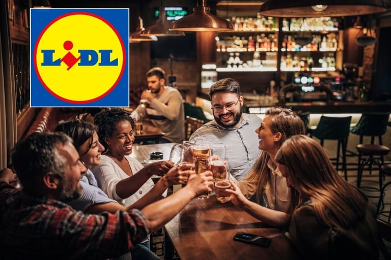 Ihmiset viettävät iltaa pubissa – Lidl avaa oman baarin Belfastin Dundonaldiin