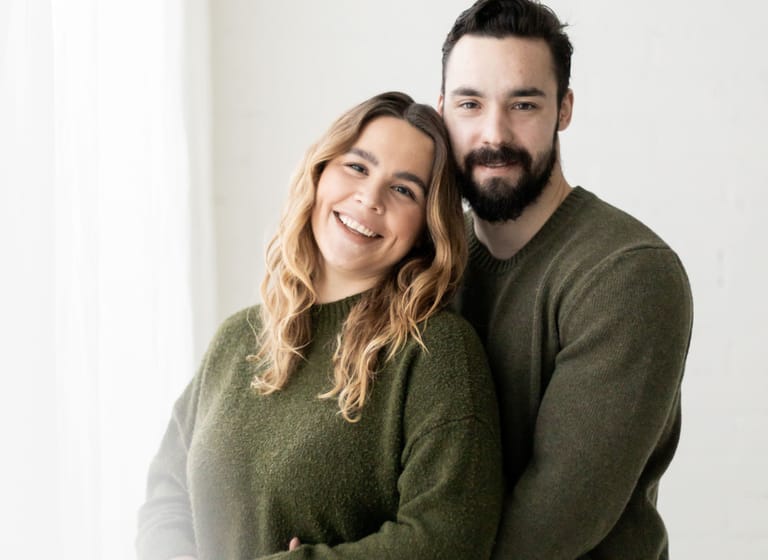 Rintalan perhe. Eveliina Uosukainen ja Joni Rintala.