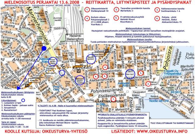 Mielenosoitus 13.6.2008 Helsinki