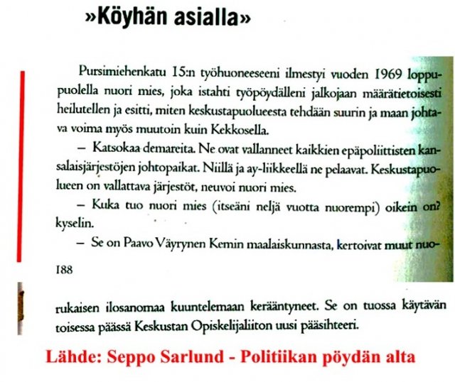 Paavo Väyrynen 1969